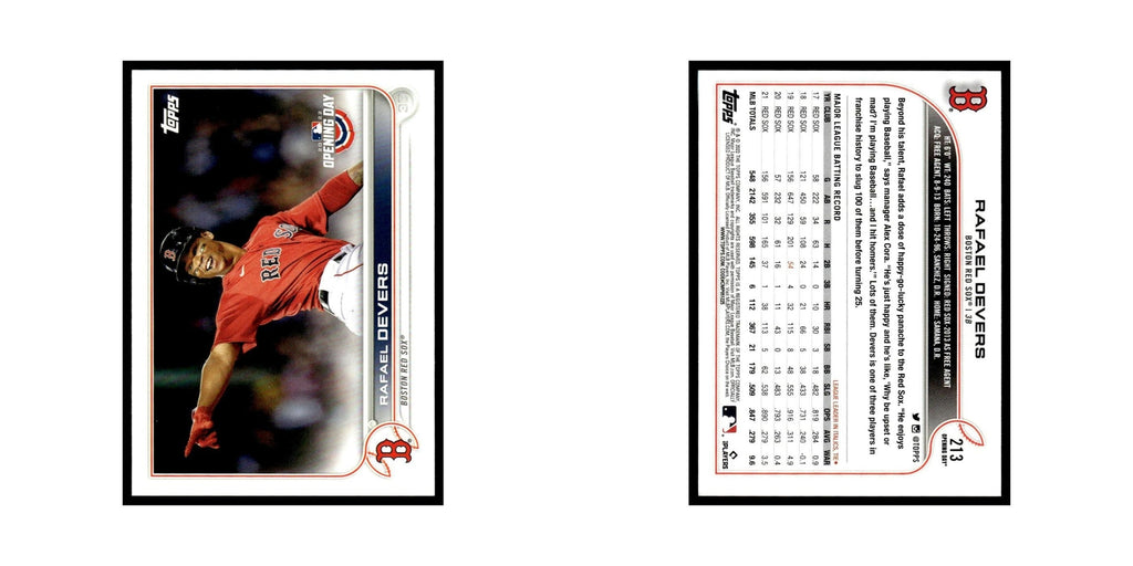 Rafael Devers 2022 Topps Opening Day #213 Boston Red Sox Baseball Card NM