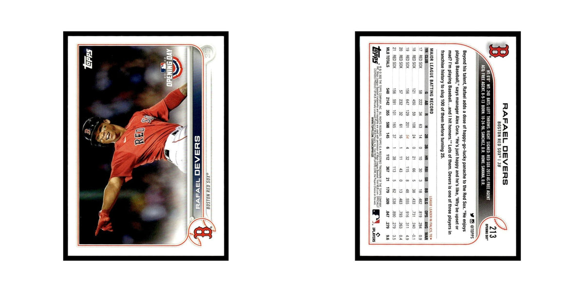 Rafael Devers 2022 Topps Opening Day #213 Boston Red Sox Baseball Card NM