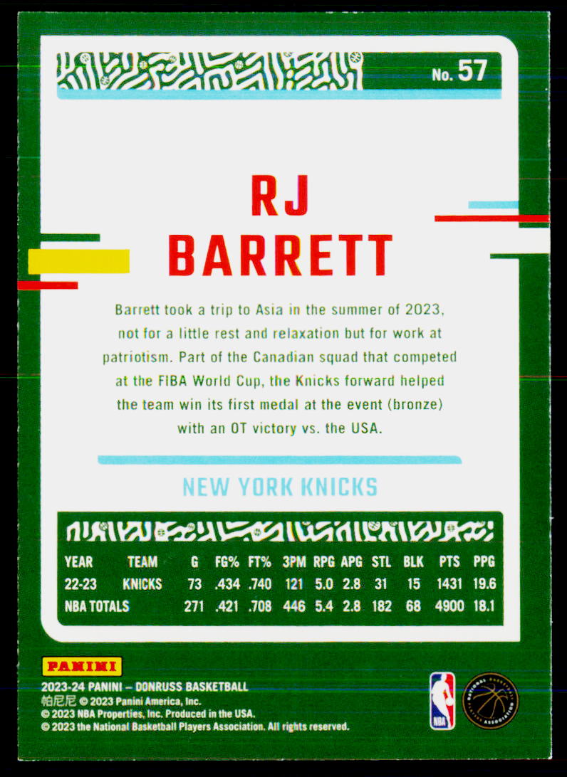2023-24 Donruss #57 RJ Barrett