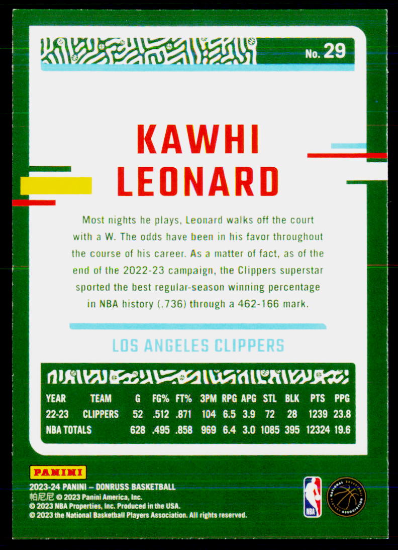 2023-24 Donruss #29 Kawhi Leonard