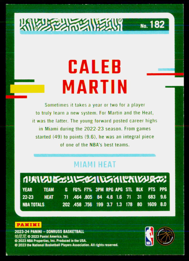2023-24 Donruss #182 Caleb Martin