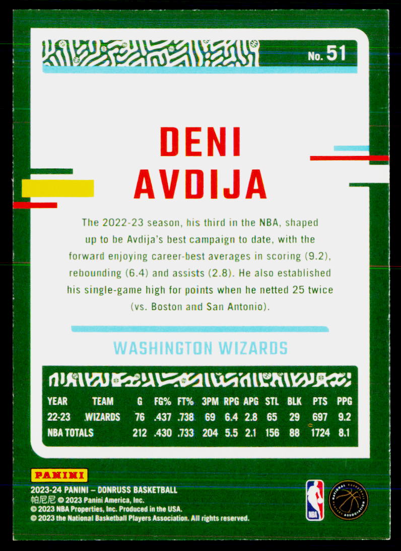 2023-24 Donruss #51 Deni Avdija