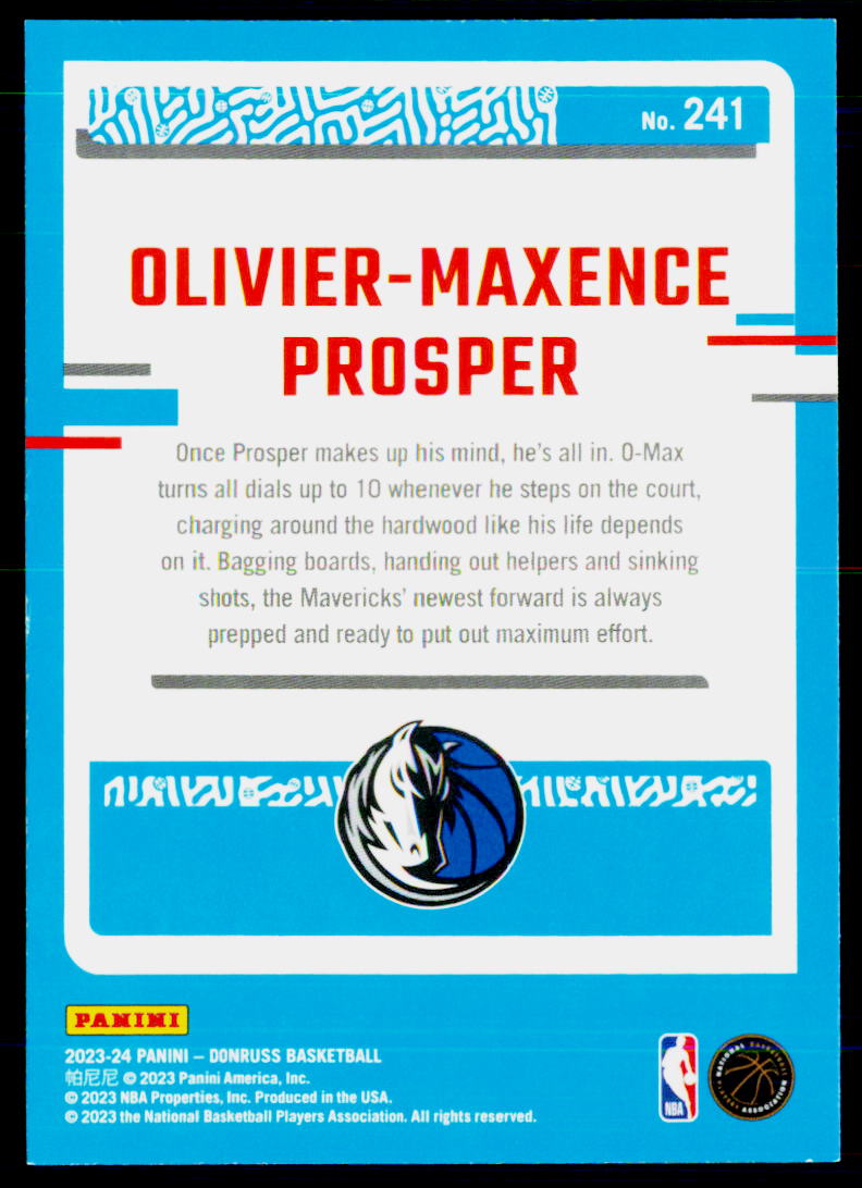2023-24 Donruss #241 Olivier-Maxence Prosper