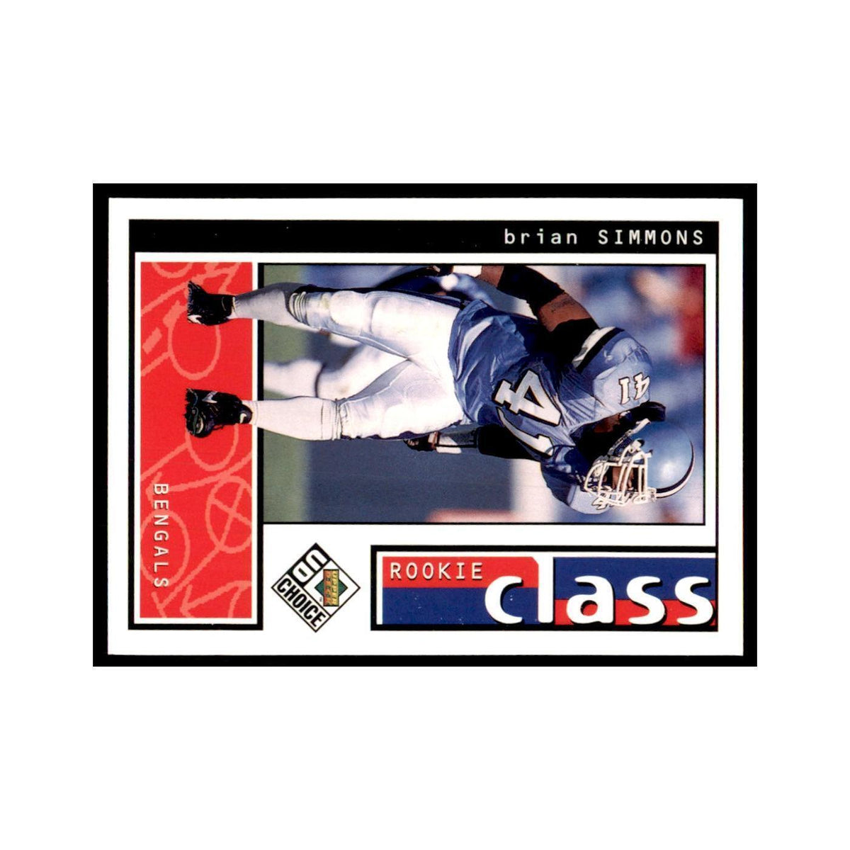 Brian Simmons Rookie 1998 UD Choice #208 Football Cards Football Card NM