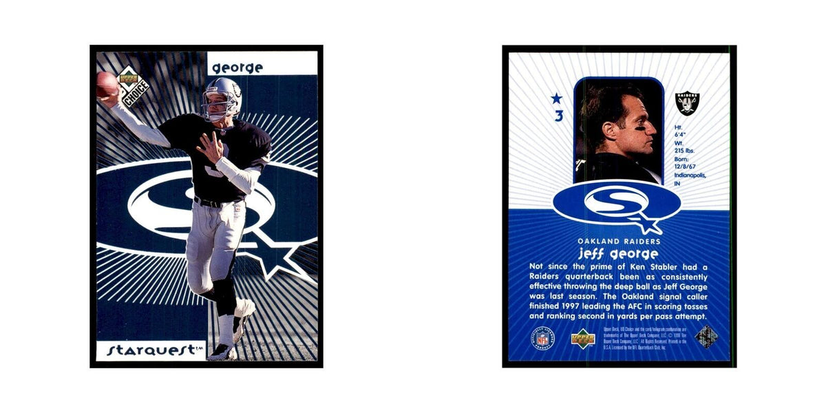 Jeff George 1998 UD Choice #3 Football Cards Football Card NM