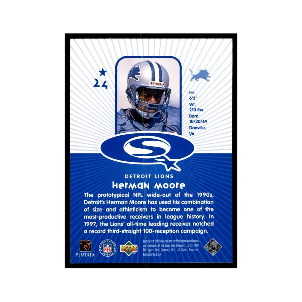 Herman Moore 1998 UD Choice #24 Football Cards Football Card NM