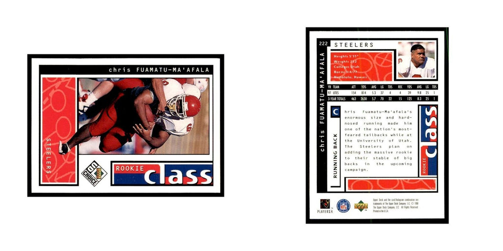 Chris Fuamatu-ma'afala Rookie 1998 UD Choice #222 Football Cards NM