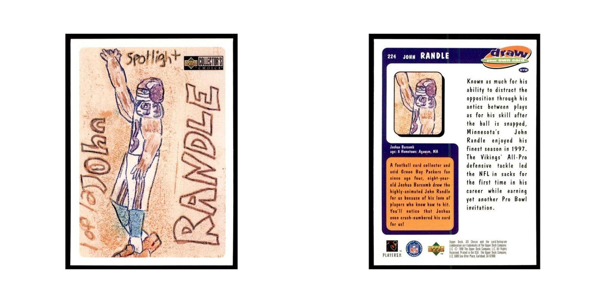 John Randle 1998 UD Choice #224 Football Cards Football Card NM