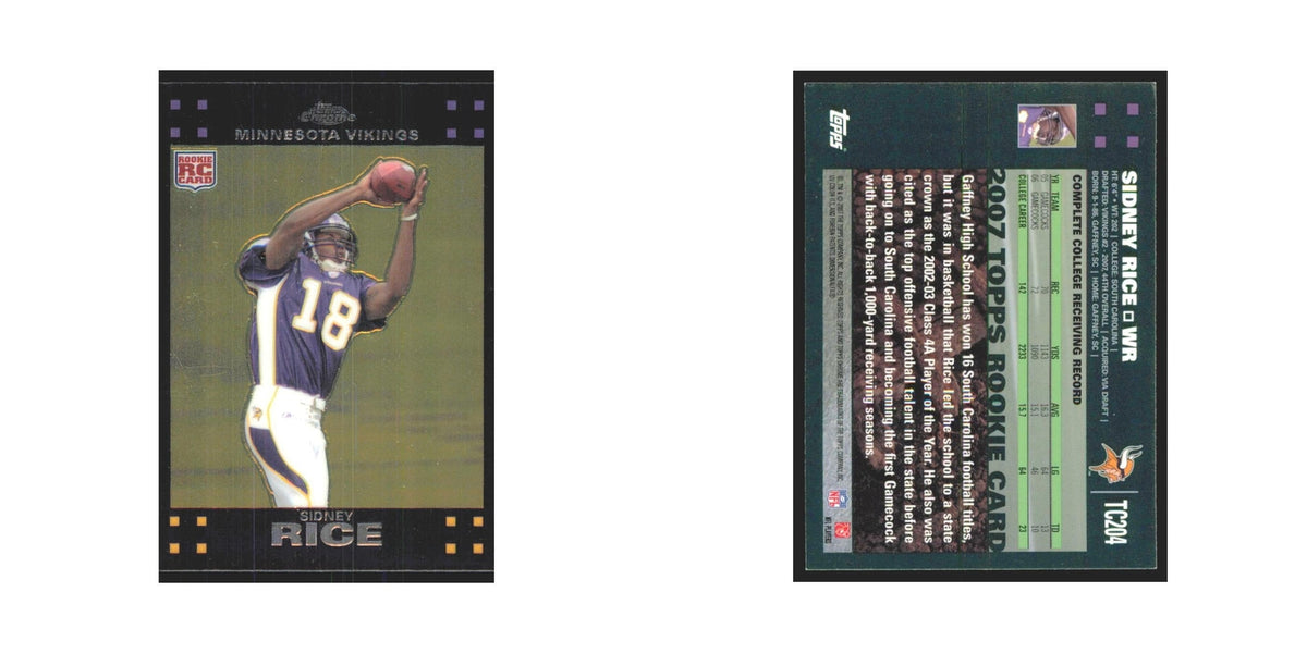 Sidney Rice 2007 Topps Chrome #TC204 Minnesota Vikings Football Card NM