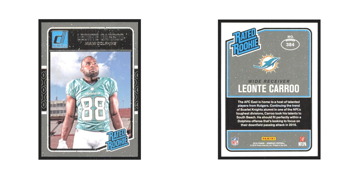 Leonte Carroo Rookie 2016 Donruss #384 Miami Dolphins Football Card NM