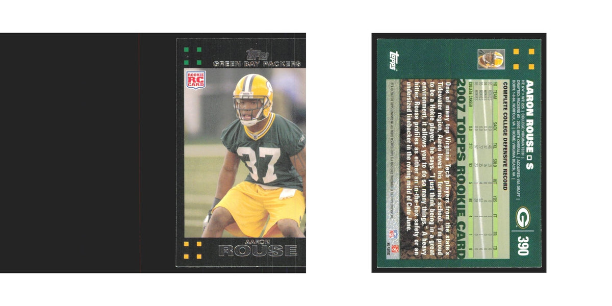 Aaron Rouse Rookie 2007 Topps #390 Green Bay Packers Football Card NM