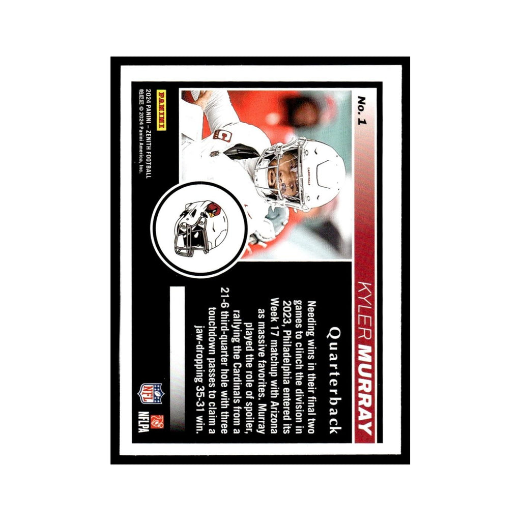 Kyler Murray 2024 Panini Zenith #1 Arizona Cardinals Football Card NM