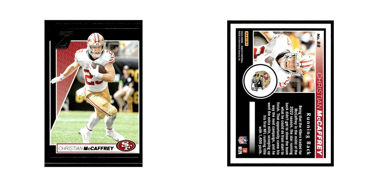 Christian McCaffrey 2024 Panini Zenith #88 San Francisco 49ers Football Card NM