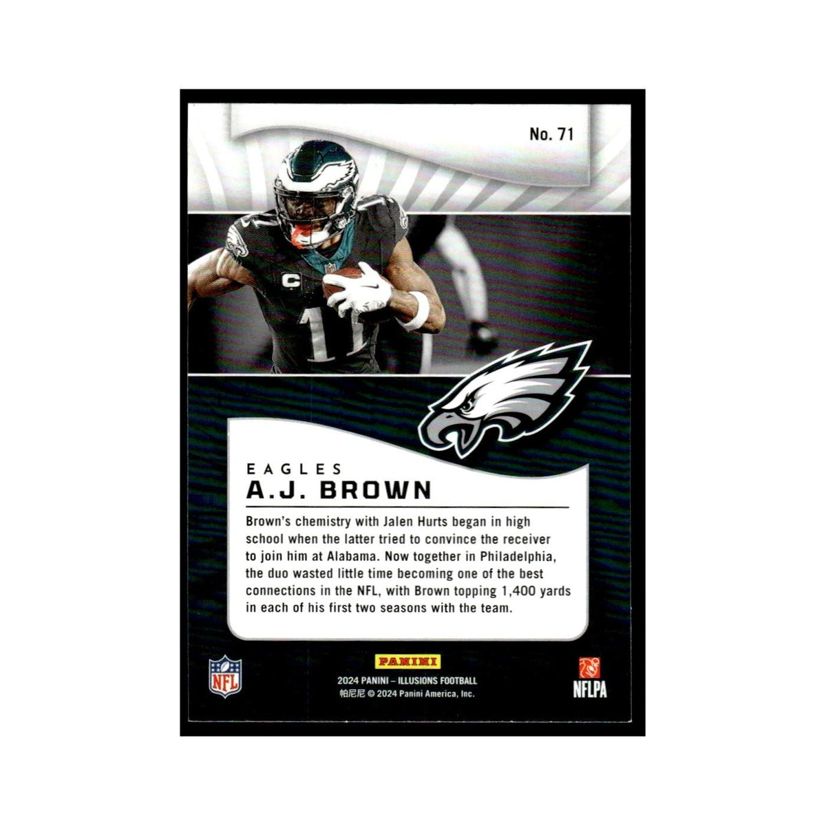 A.J. Brown 2024 Panini Illusions #71 Philadelphia Eagles Football Card NM
