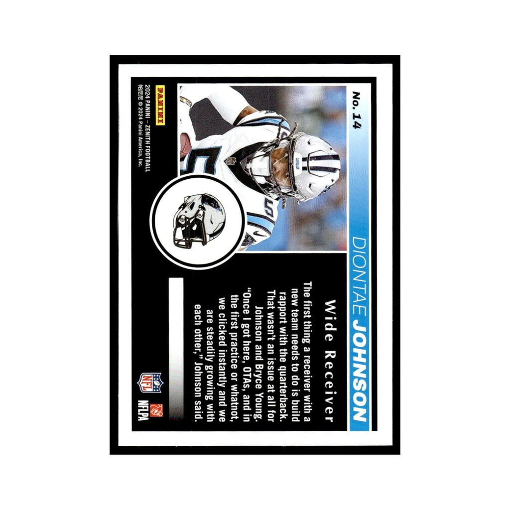 Diontae Johnson 2024 Panini Zenith #14 Carolina Panthers Football Card NM