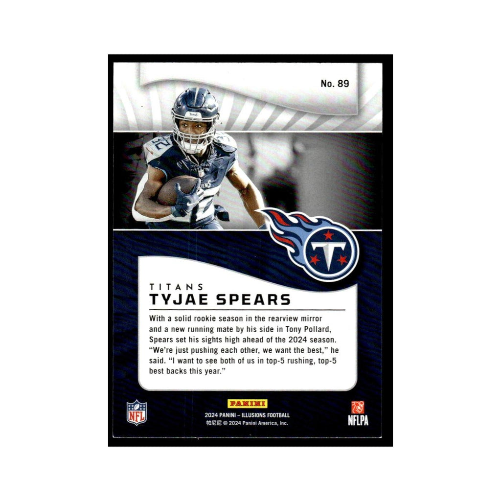 Tyjae Spears 2024 Panini Illusions #89 Tennessee Titans Football Card NM
