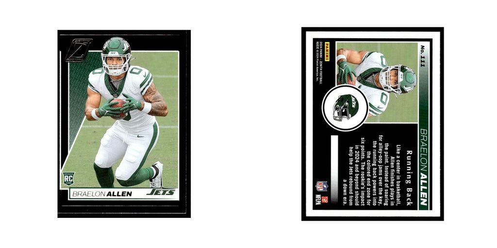 Braelon Allen Rookie 2024 Panini Zenith #111 New York Jets Football Card NM