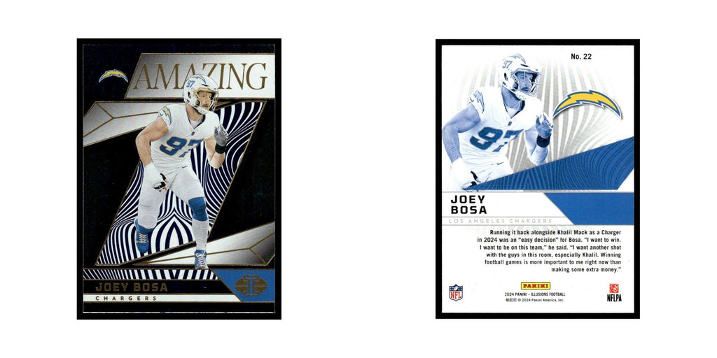 Joey Bosa 2024 Panini Illusions Amazing #22 Los Angeles Chargers NM