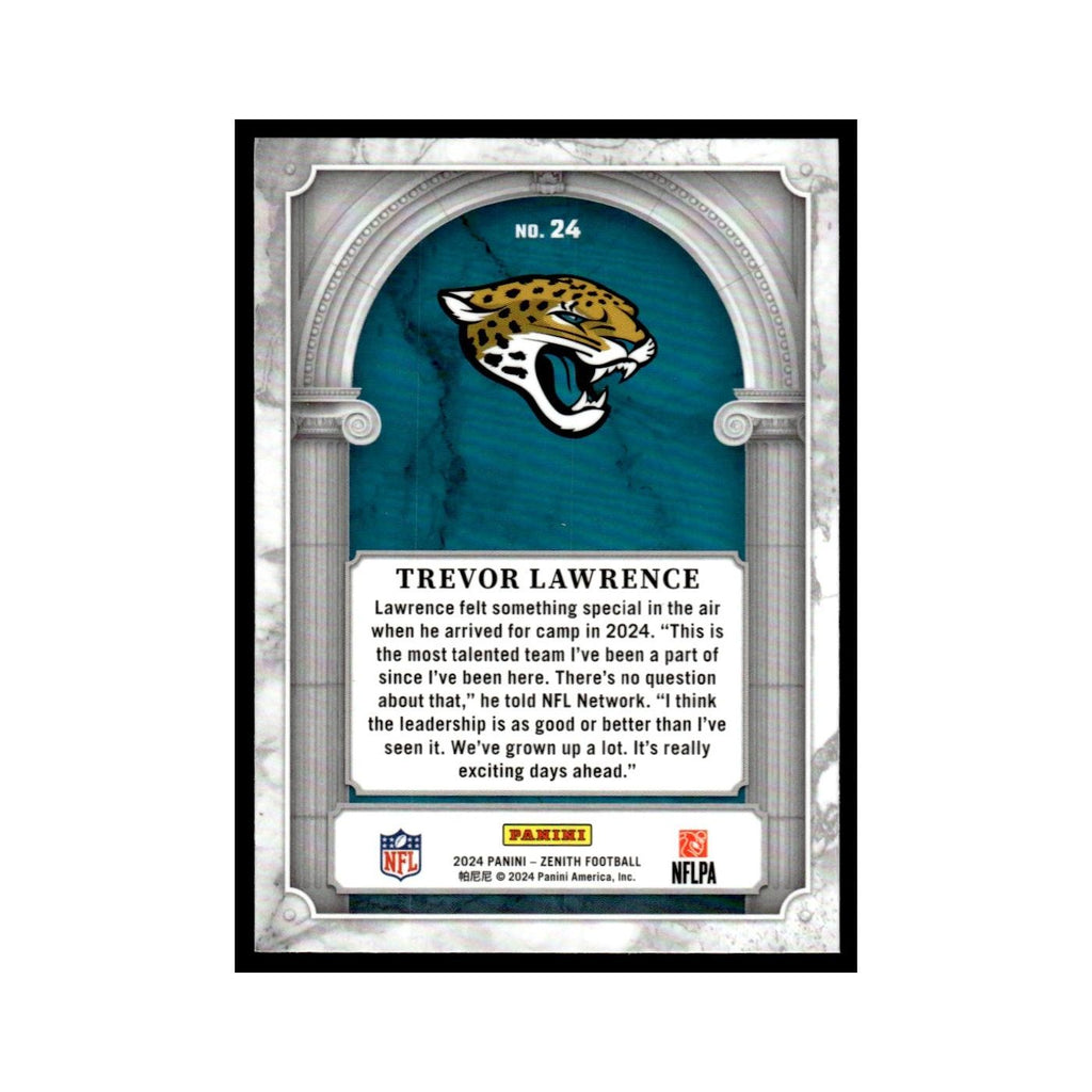 Trevor Lawrence 2024 Panini Zenith Z Marquee #24 Jacksonville Jaguars NM