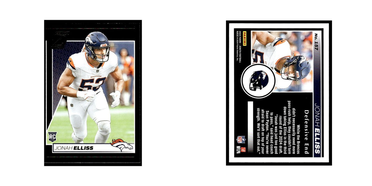 Jonah Elliss Rookie 2024 Panini Zenith #157 Denver Broncos Football Card NM