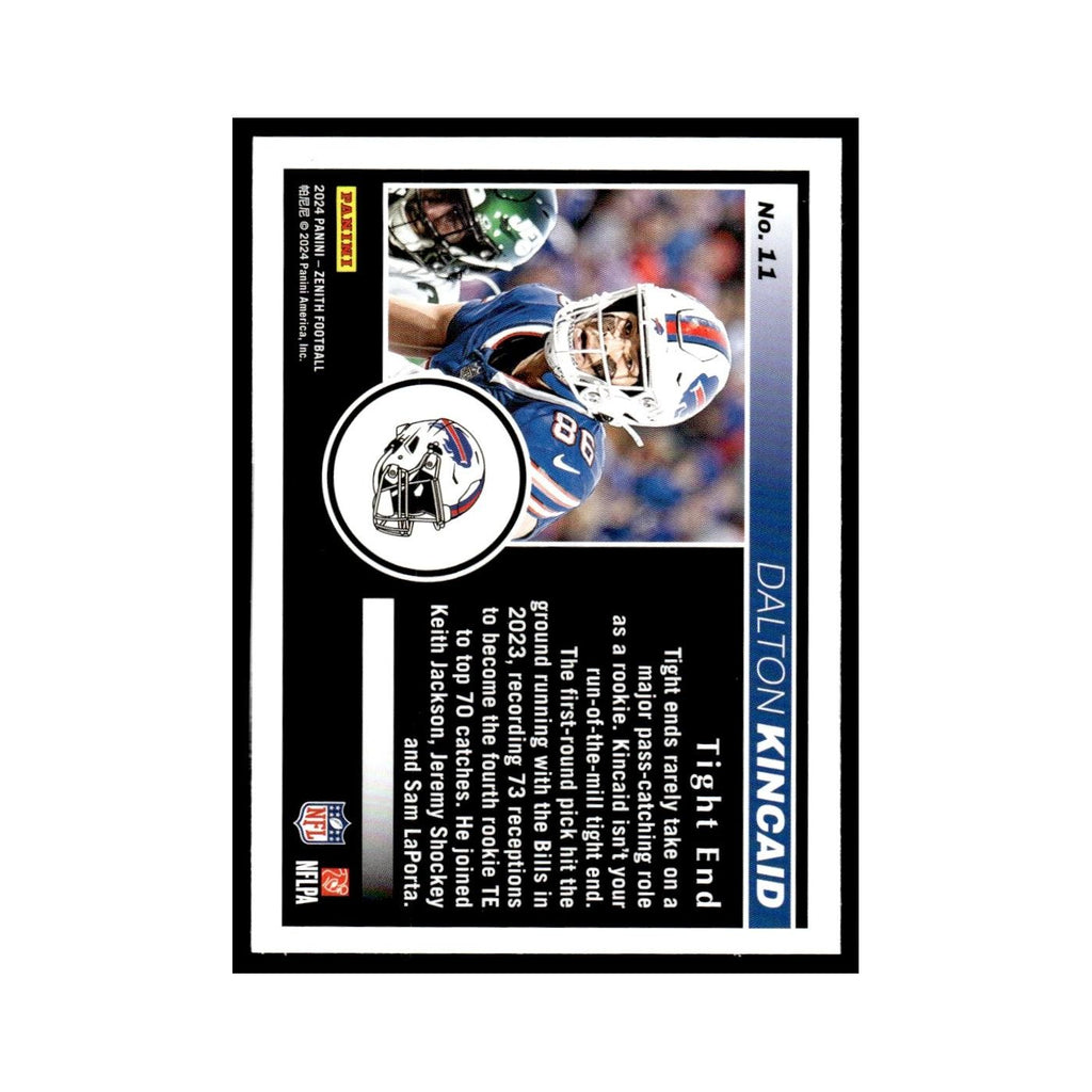 Dalton Kincaid 2024 Panini Zenith #11 Buffalo Bills Football Card NM