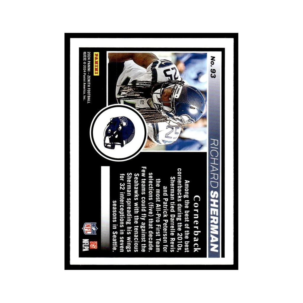 Richard Sherman 2024 Panini Zenith #93 Seattle Seahawks Football Card NM