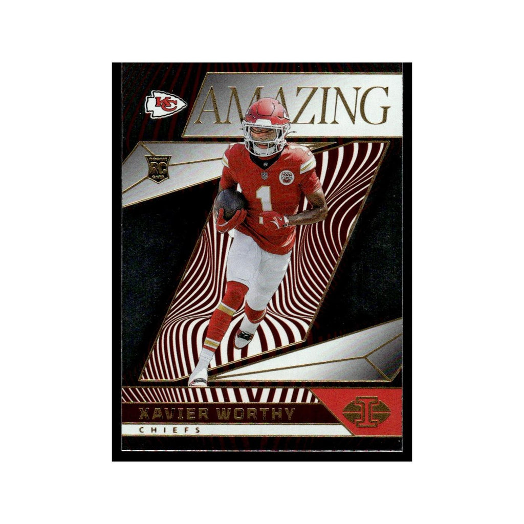 Xavier Worthy Rookie 2024 Panini Illusions Amazing #5 Kansas City Chiefs NM