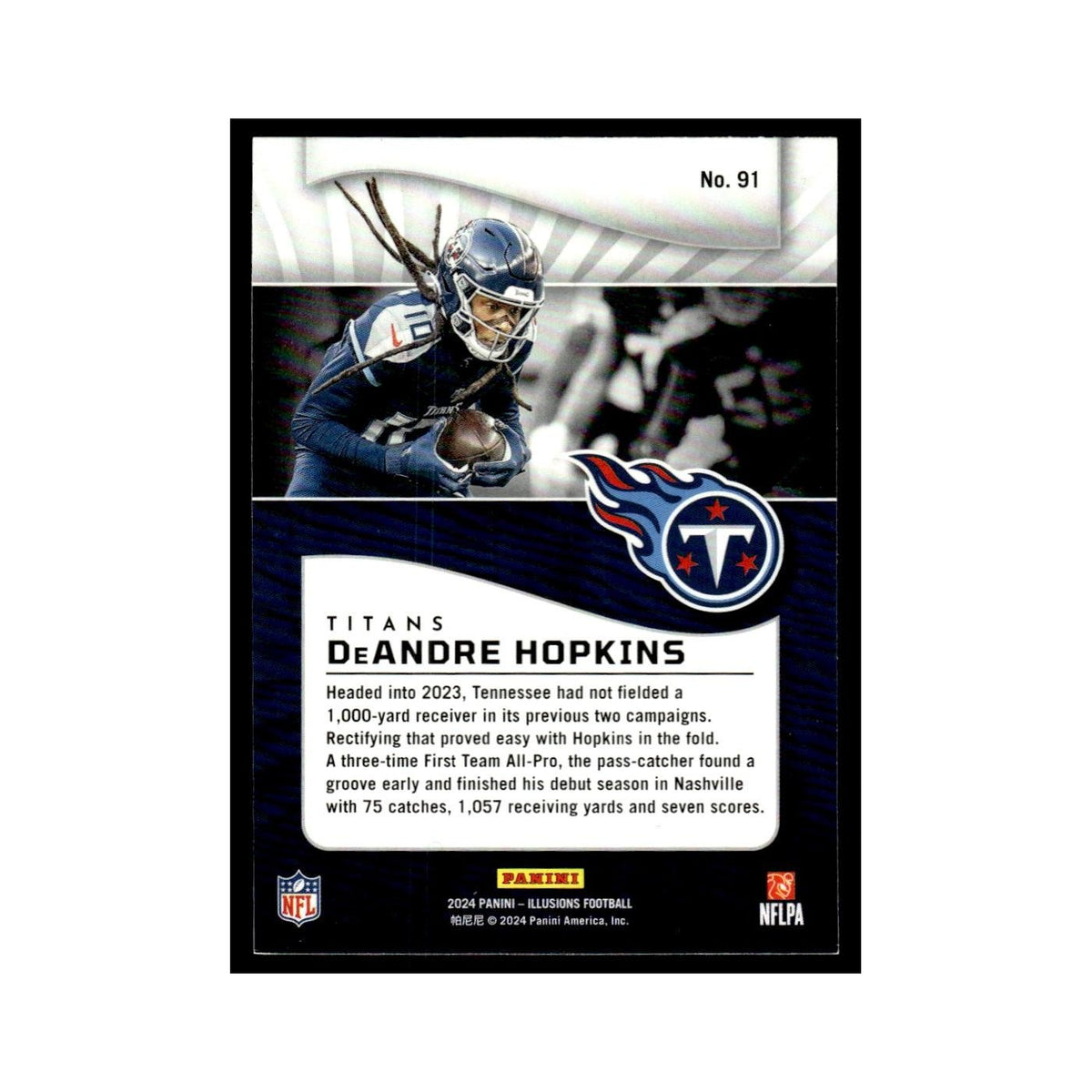 DeAndre Hopkins 2024 Panini Illusions Orange #91 Tennessee Titans NM