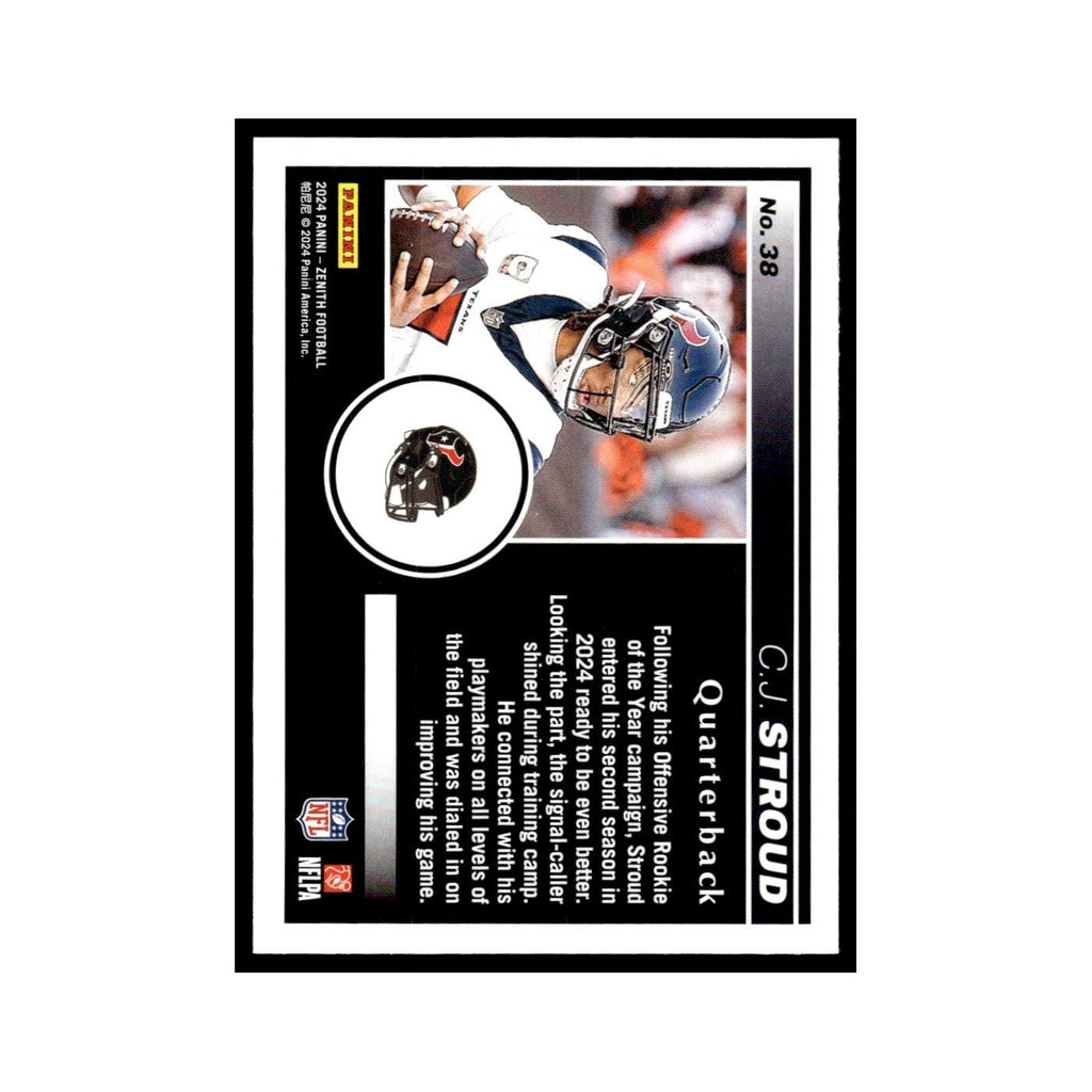 C.J. Stroud 2024 Panini Zenith #38 Houston Texans Football Card NM