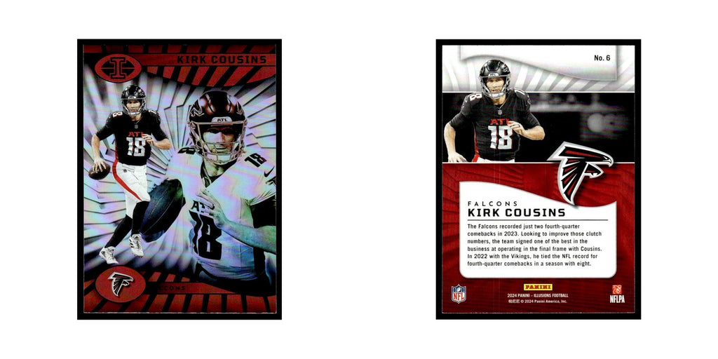 Kirk Cousins 2024 Panini Illusions #6 Atlanta Falcons Football Card NM