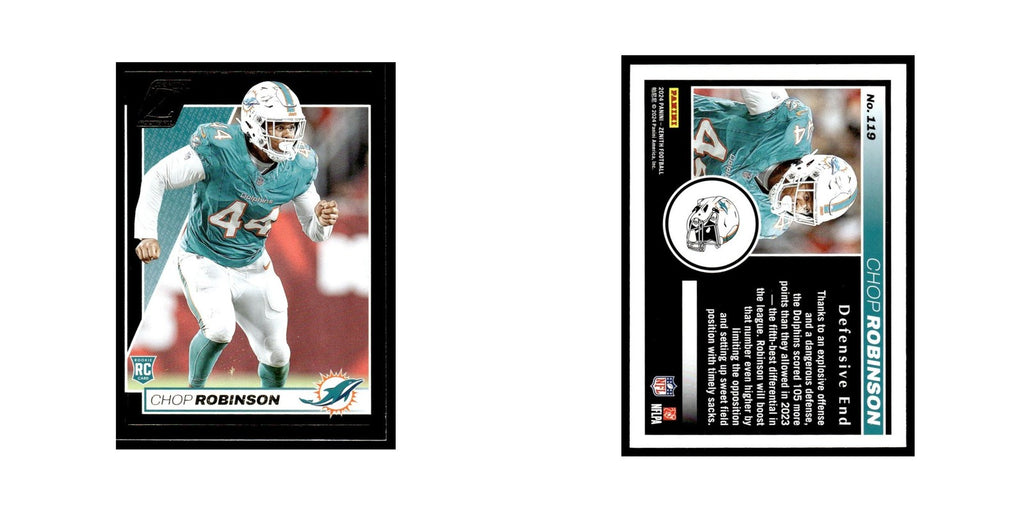 Chop Robinson Rookie 2024 Panini Zenith #119 Miami Dolphins Football Card NM