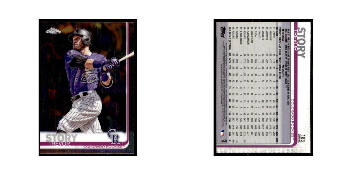 Trevor Story 2019 Topps Chrome #183 Baseball Cards Baseball Card NM