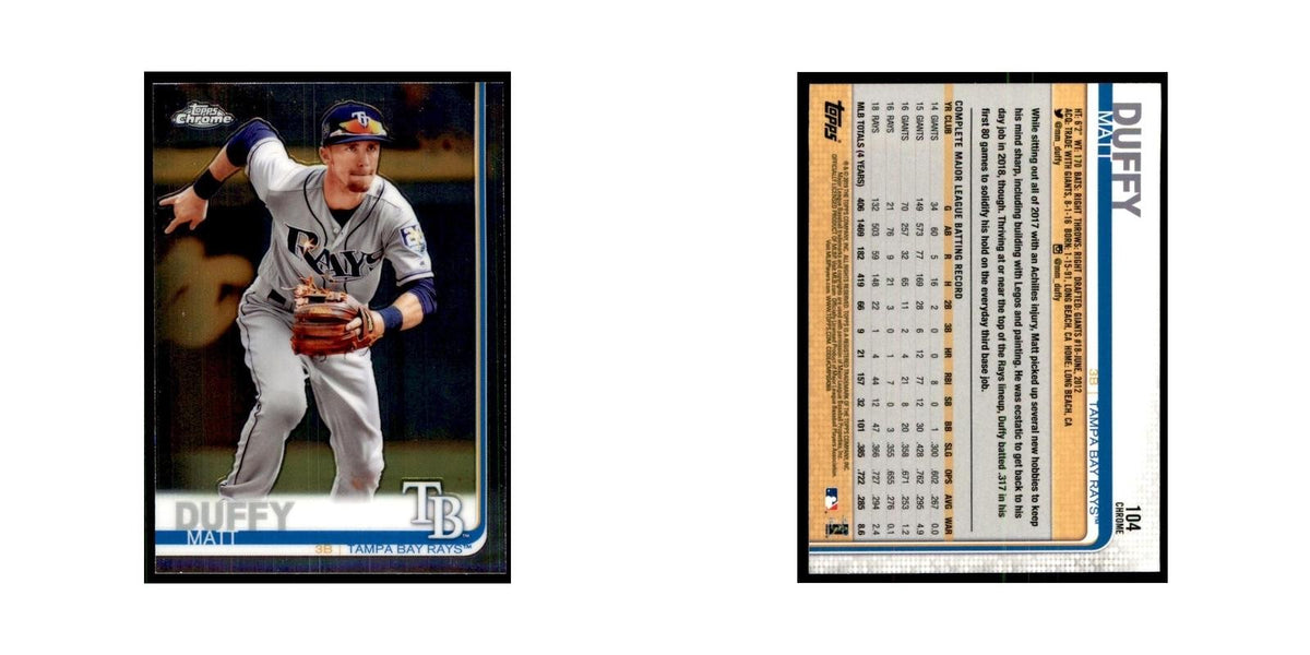 Matt Duffy 2019 Topps Chrome #104 Baseball Cards Baseball Card NM