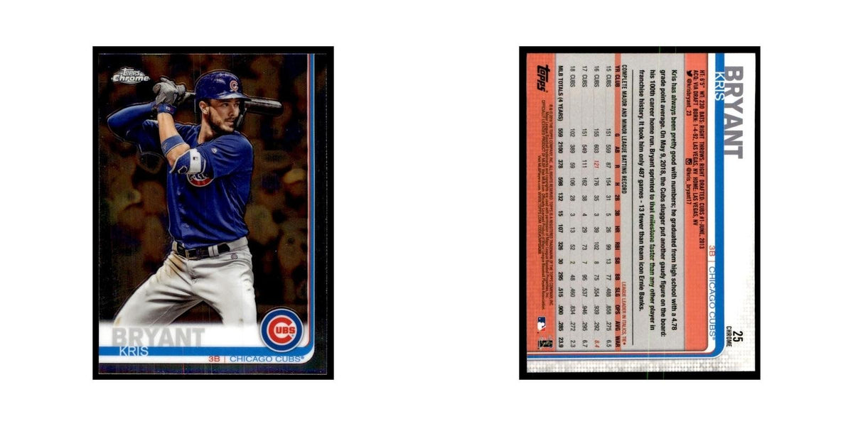 Kris Bryant 2019 Topps Chrome #25 Baseball Cards Baseball Card NM