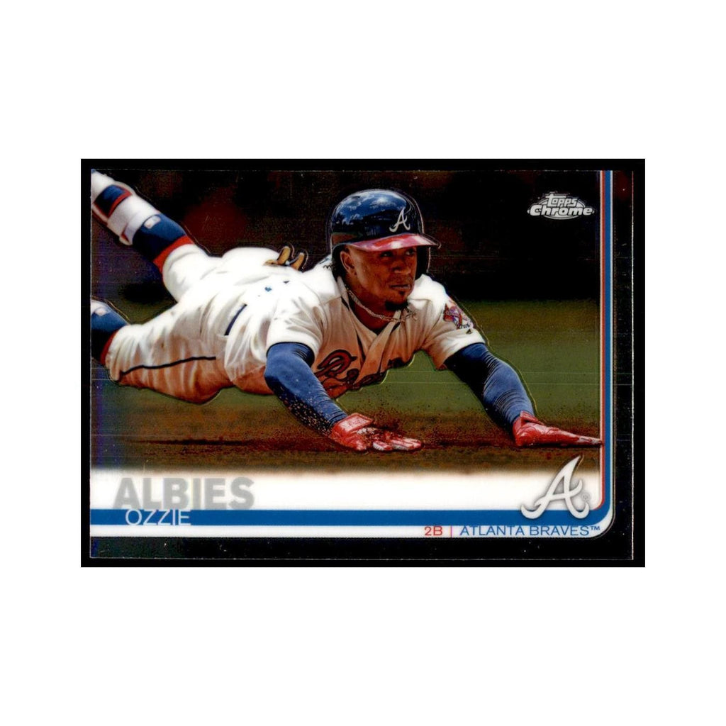 Ozzie Albies 2019 Topps Chrome #57 Baseball Cards Baseball Card NM