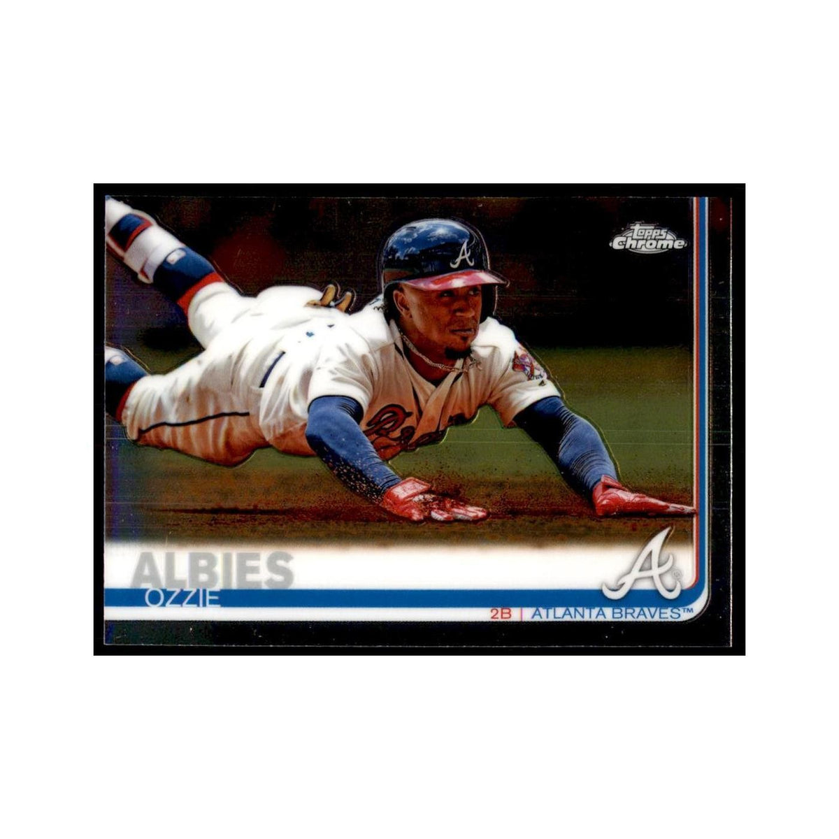 Ozzie Albies 2019 Topps Chrome #57 Baseball Cards Baseball Card NM
