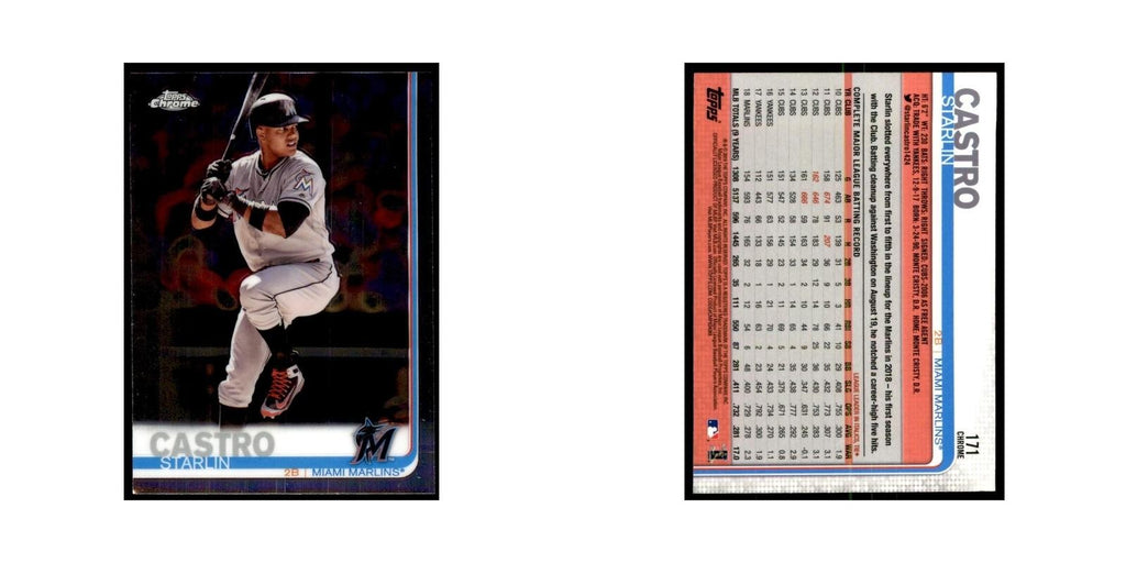 Starlin Castro 2019 Topps Chrome #171 Baseball Cards Baseball Card NM