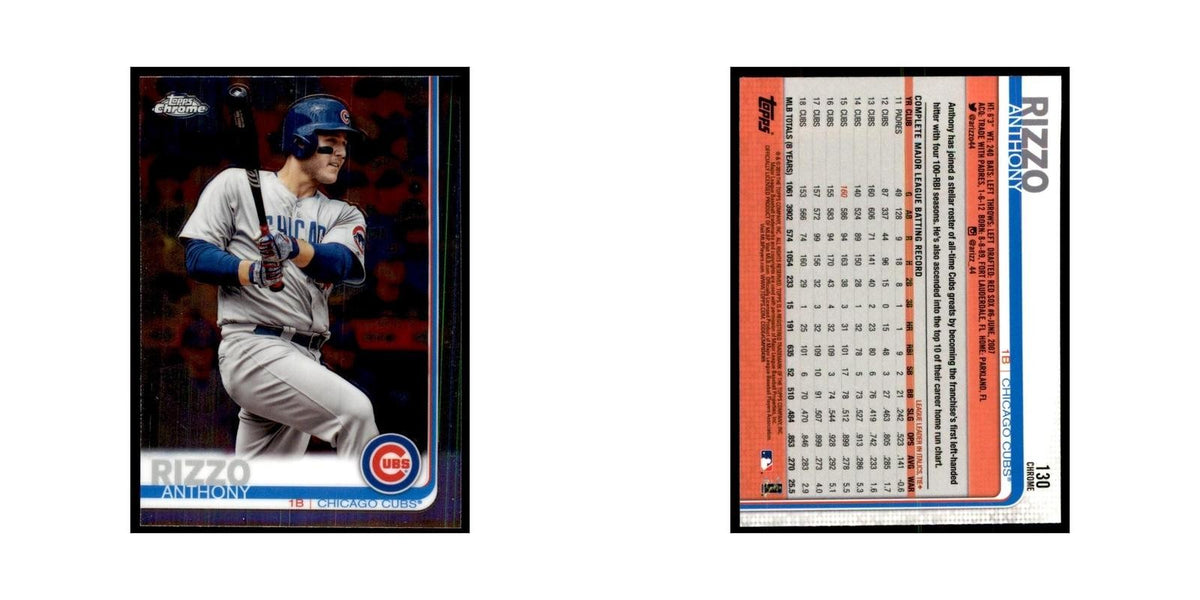 Anthony Rizzo 2019 Topps Chrome #130 Baseball Cards Baseball Card NM