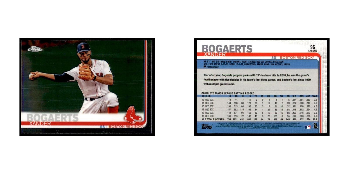 Xander Bogaerts 2019 Topps Chrome #96 Baseball Cards Baseball Card NM