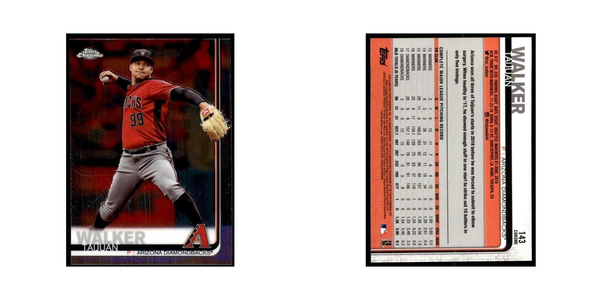 Taijuan Walker 2019 Topps Chrome #143 Baseball Cards Baseball Card NM