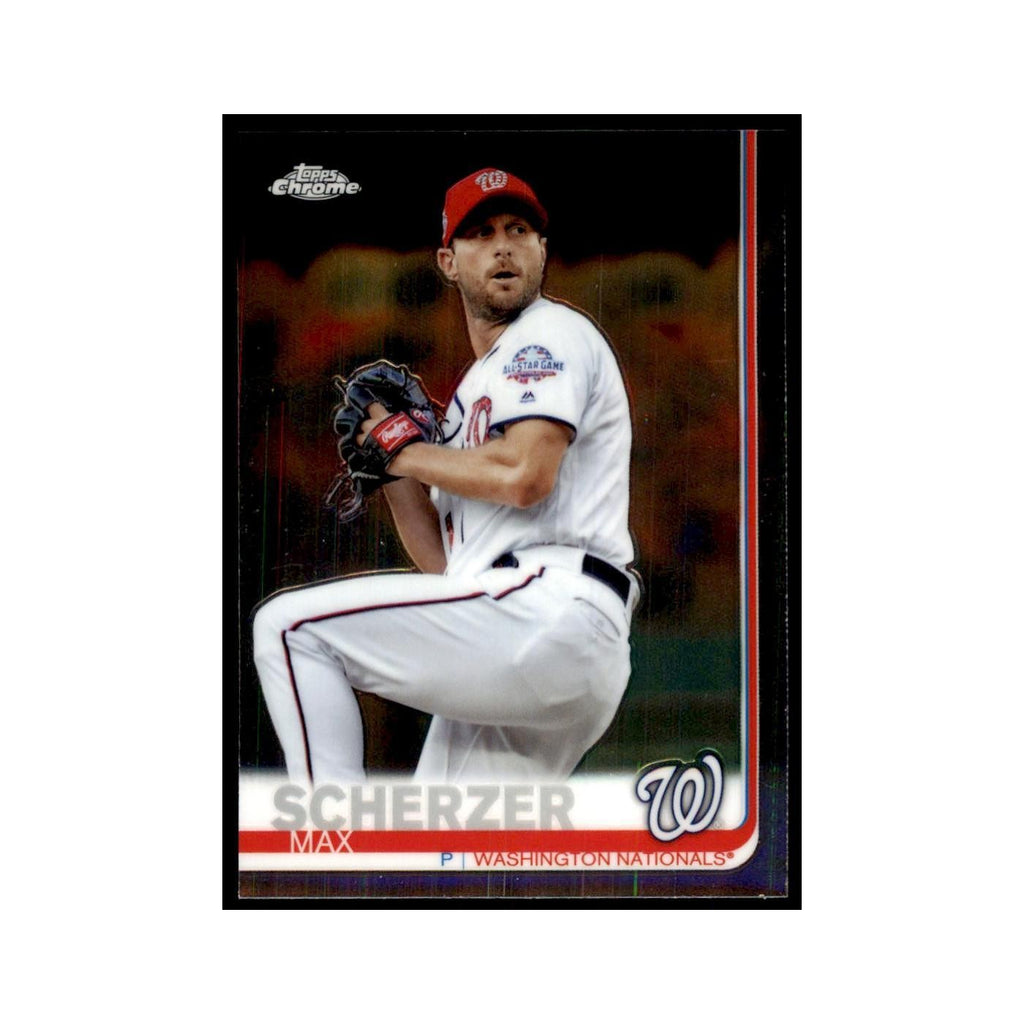 Max Scherzer 2019 Topps Chrome #140 Baseball Cards Baseball Card NM