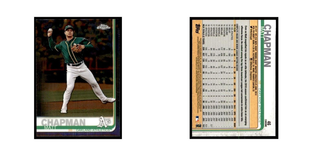 Matt Chapman 2019 Topps Chrome #46 Baseball Cards Baseball Card NM