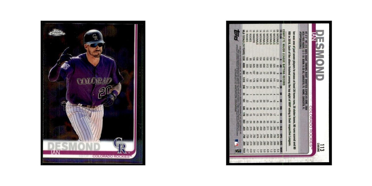 Ian Desmond 2019 Topps Chrome #113 Baseball Cards Baseball Card NM