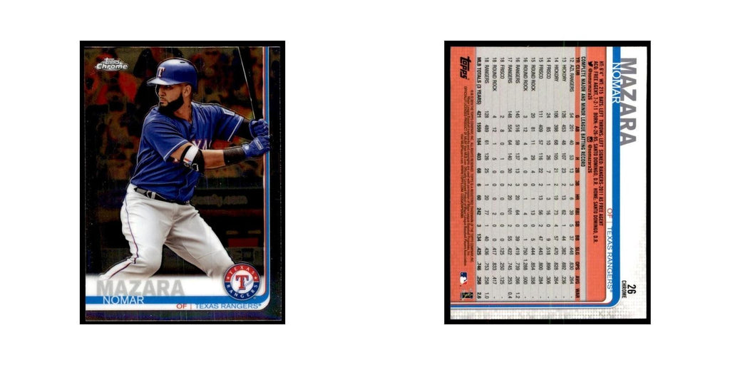 Nomar Mazara 2019 Topps Chrome #26 Baseball Cards Baseball Card NM