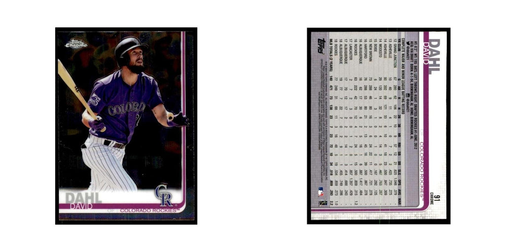 David Dahl 2019 Topps Chrome #91 Baseball Cards Baseball Card NM