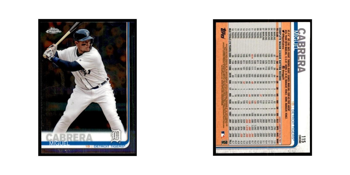 Miguel Cabrera 2019 Topps Chrome #115 Baseball Cards Baseball Card NM