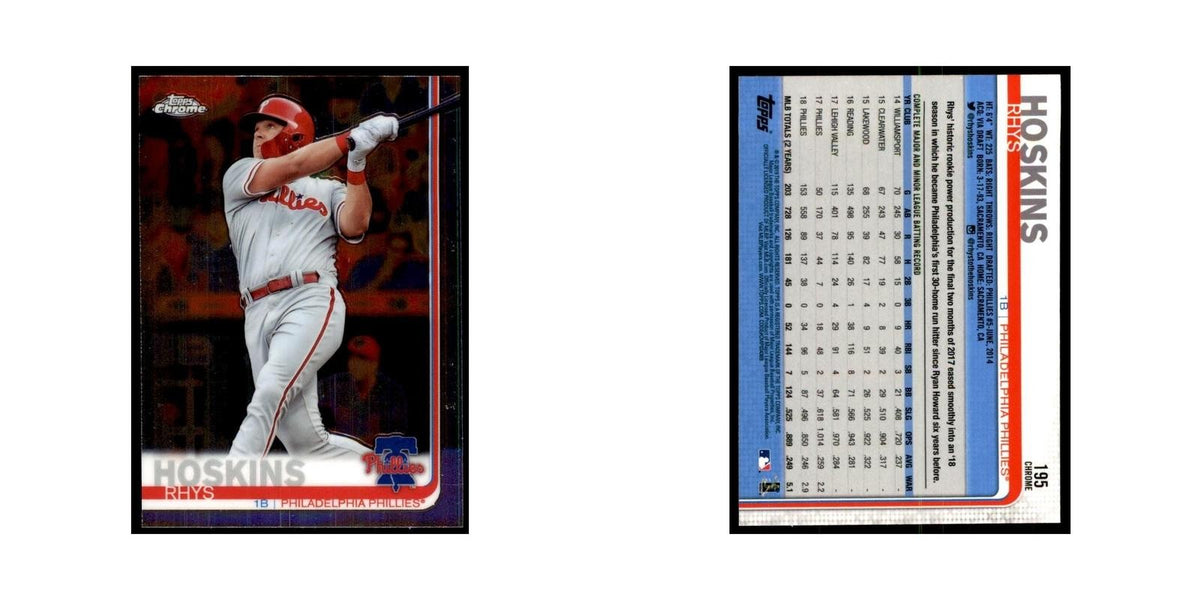 Rhys Hoskins 2019 Topps Chrome #195 Baseball Cards Baseball Card NM
