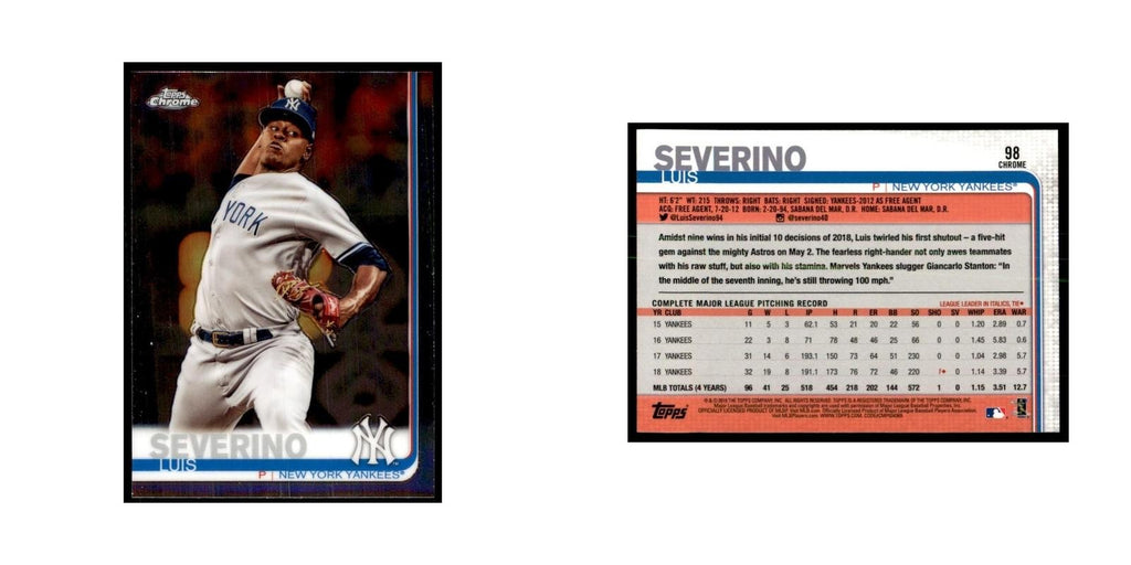 Luis Severino 2019 Topps Chrome #98 Baseball Cards Baseball Card NM