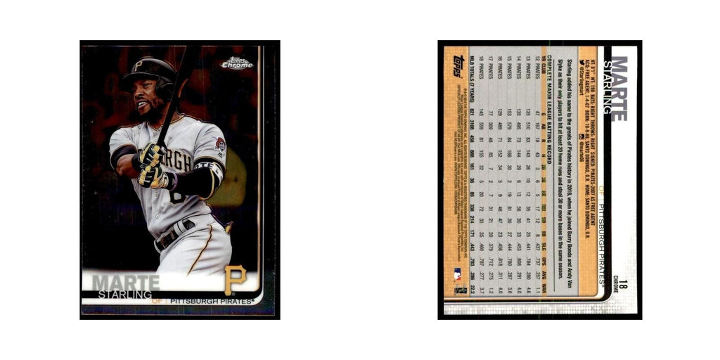 Starling Marte 2019 Topps Chrome #18 Baseball Cards Baseball Card NM