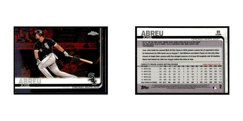 Jose Abreu 2019 Topps Chrome #89 Baseball Cards Baseball Card NM